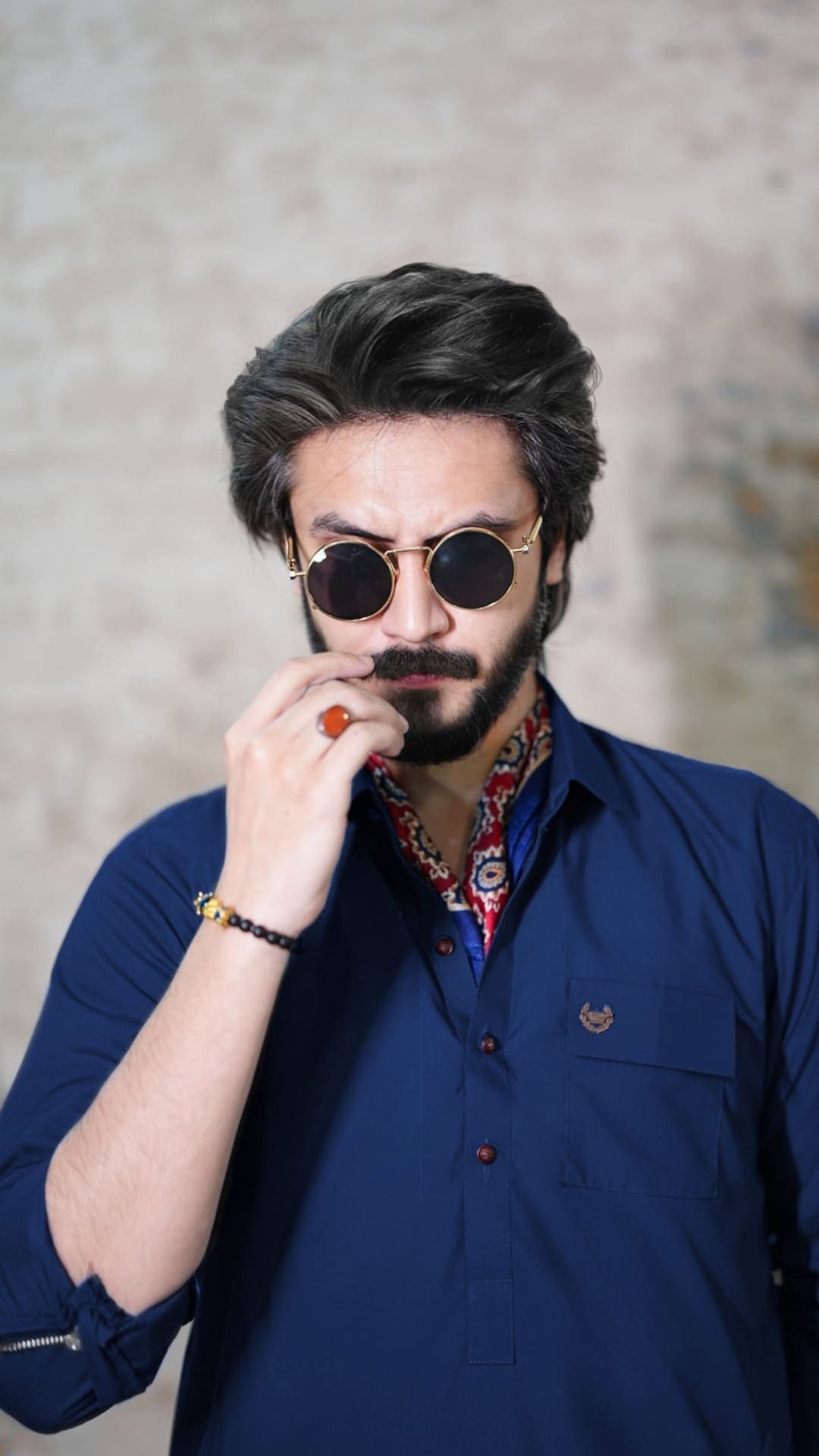 Prussian Blue Kameez Shalwar