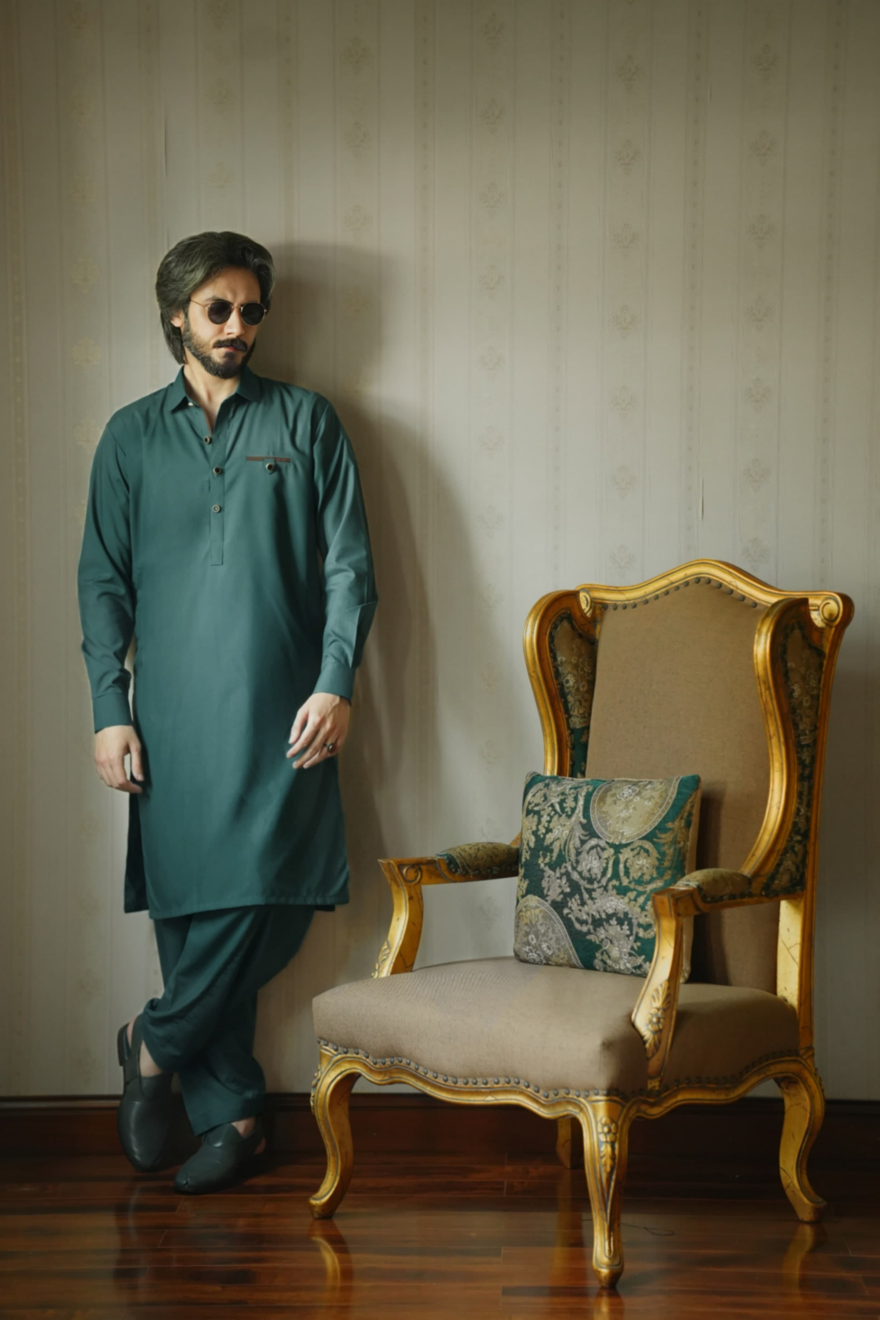 Sea Green Kameez Shalwar