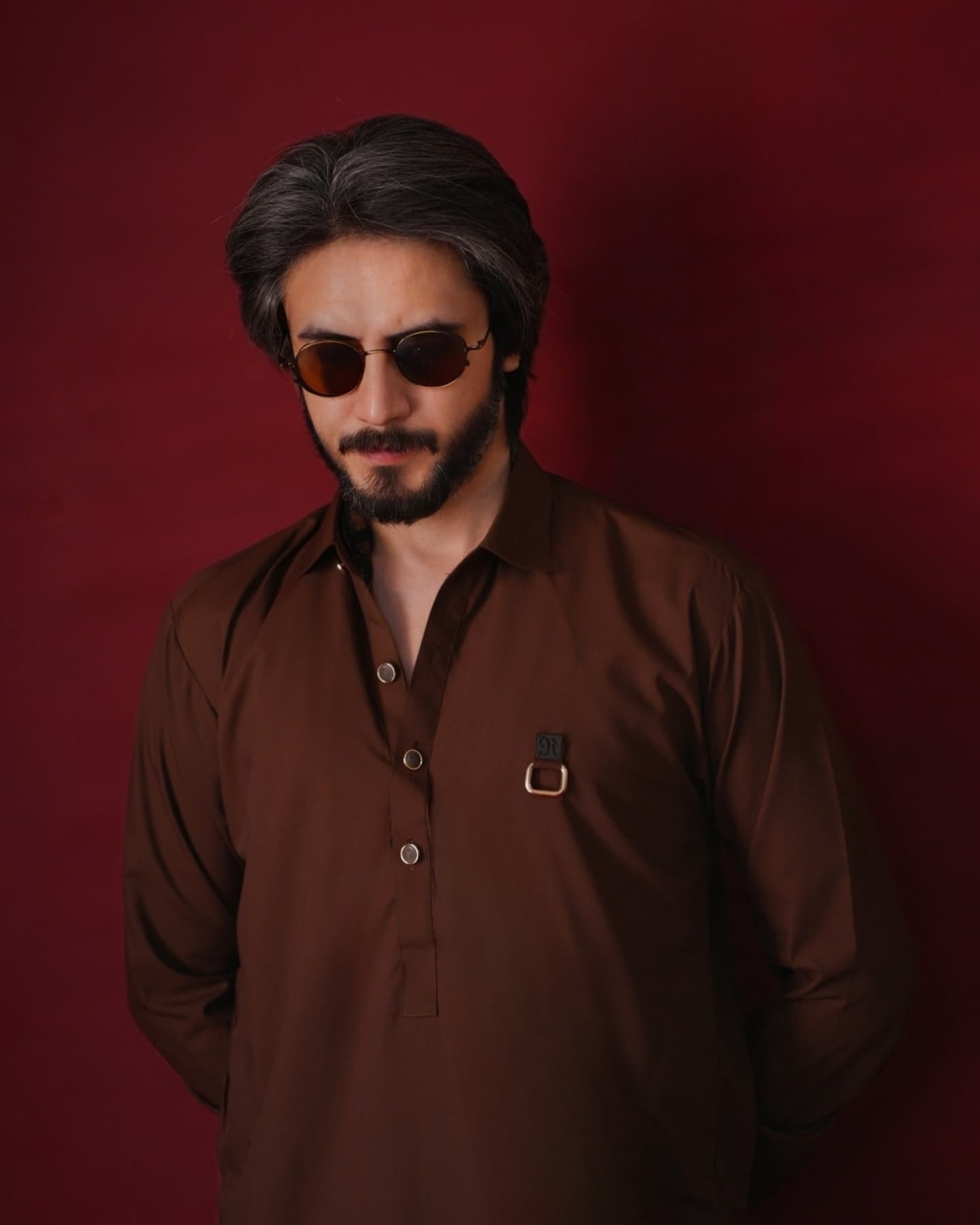 Burnt Brown Kameez Shalwar