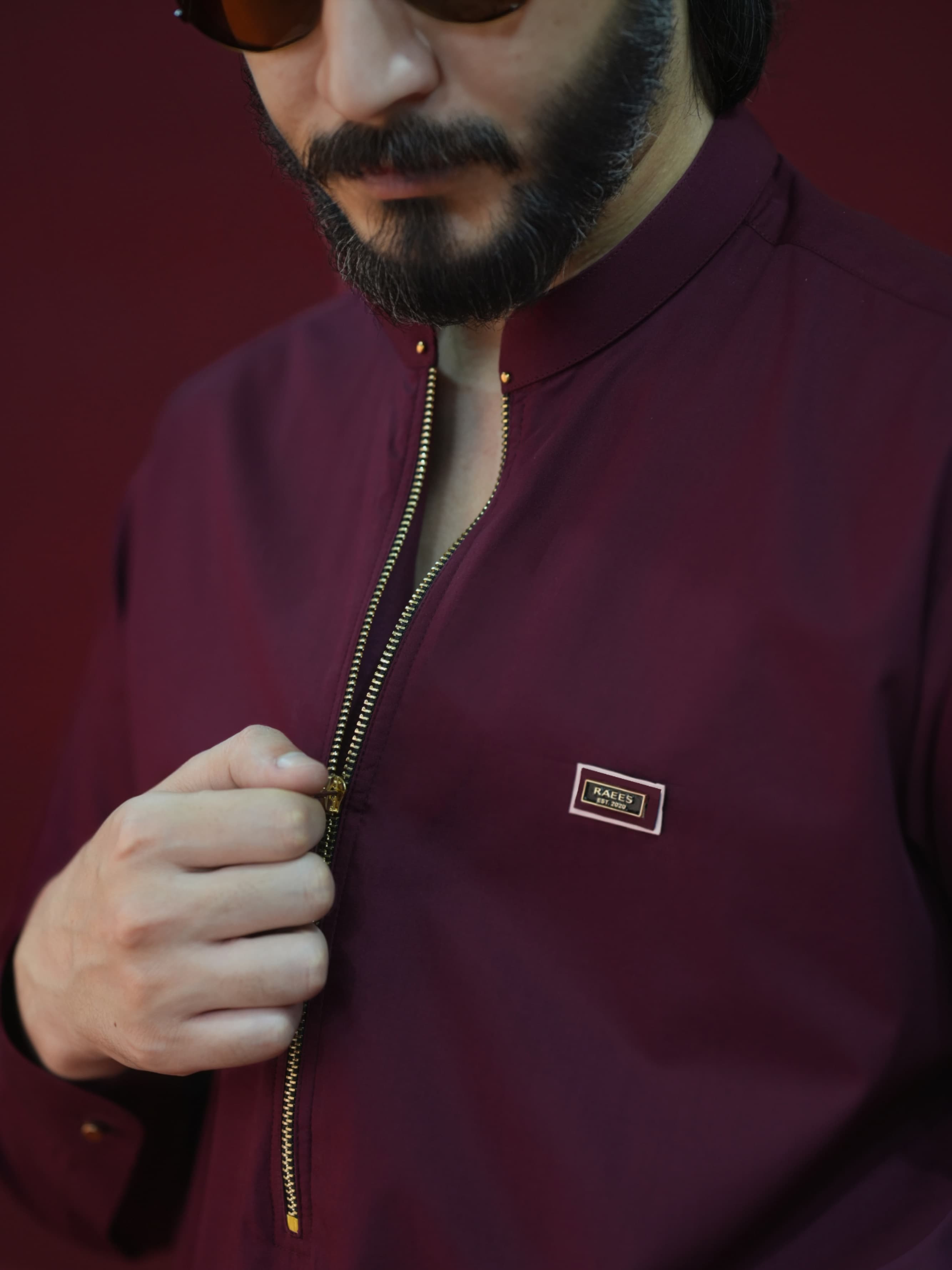 Wine Berry Kurta
