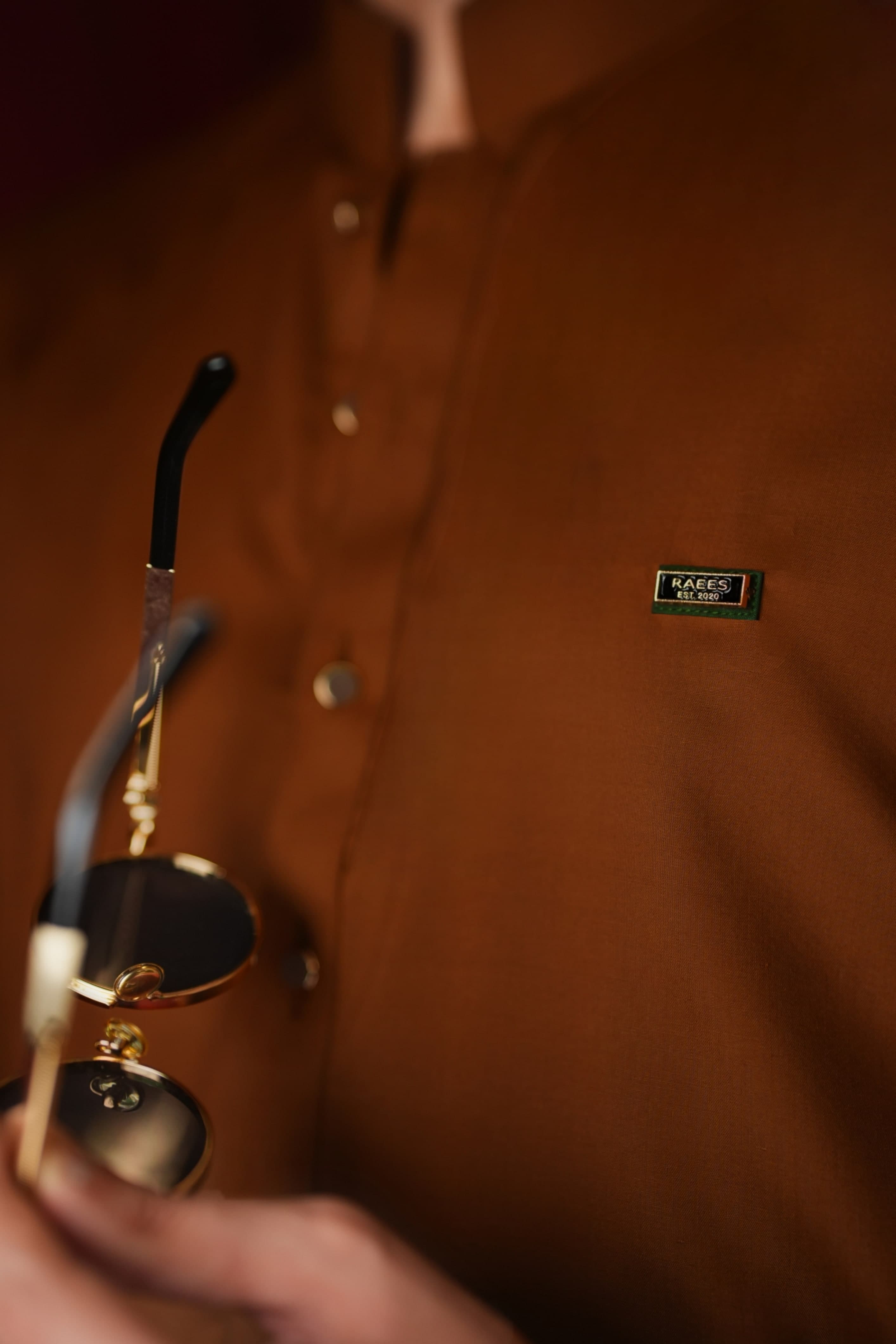 Saddle Brown Kameez Shalwar