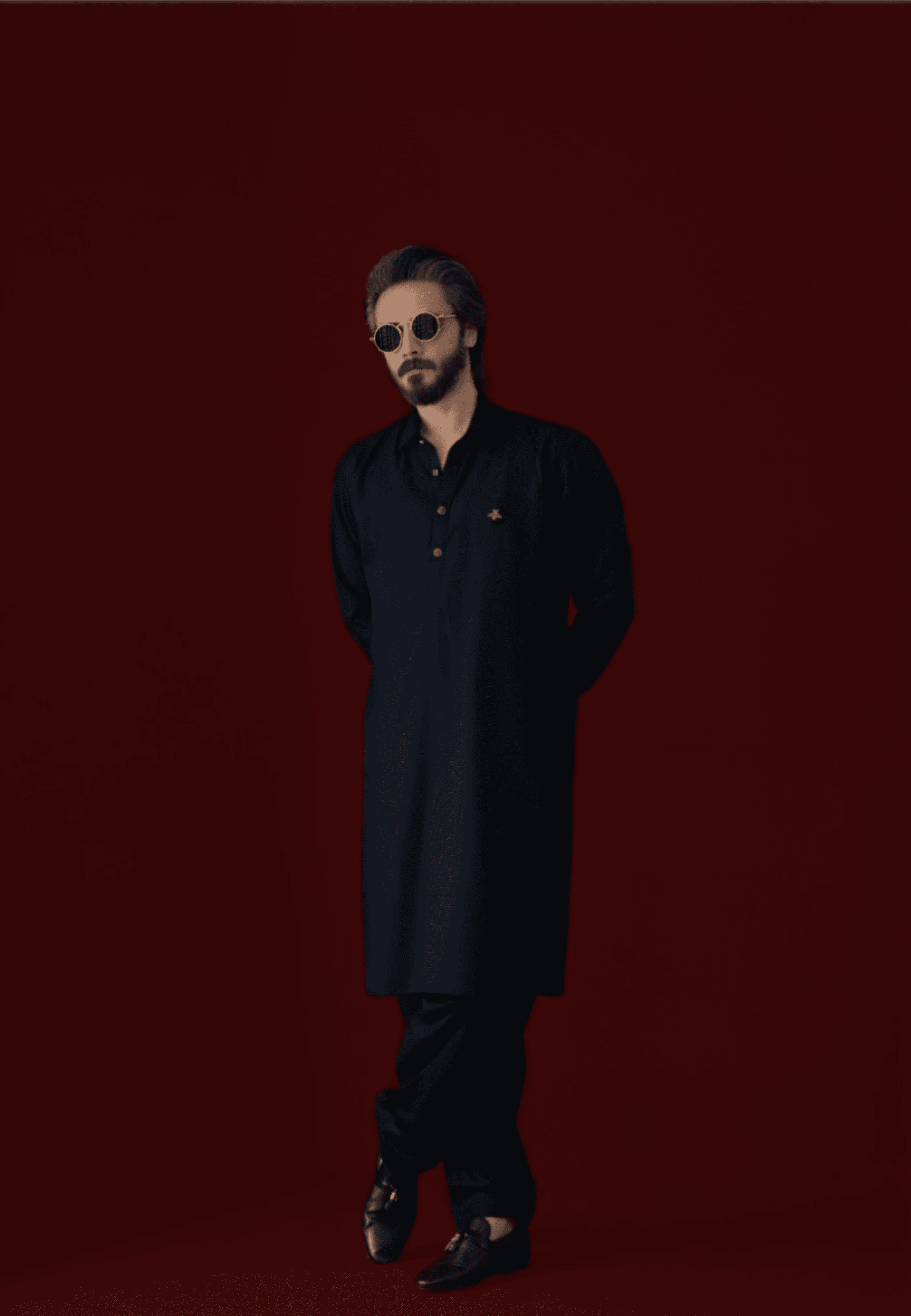 French Navy Blue Kameez Shalwar