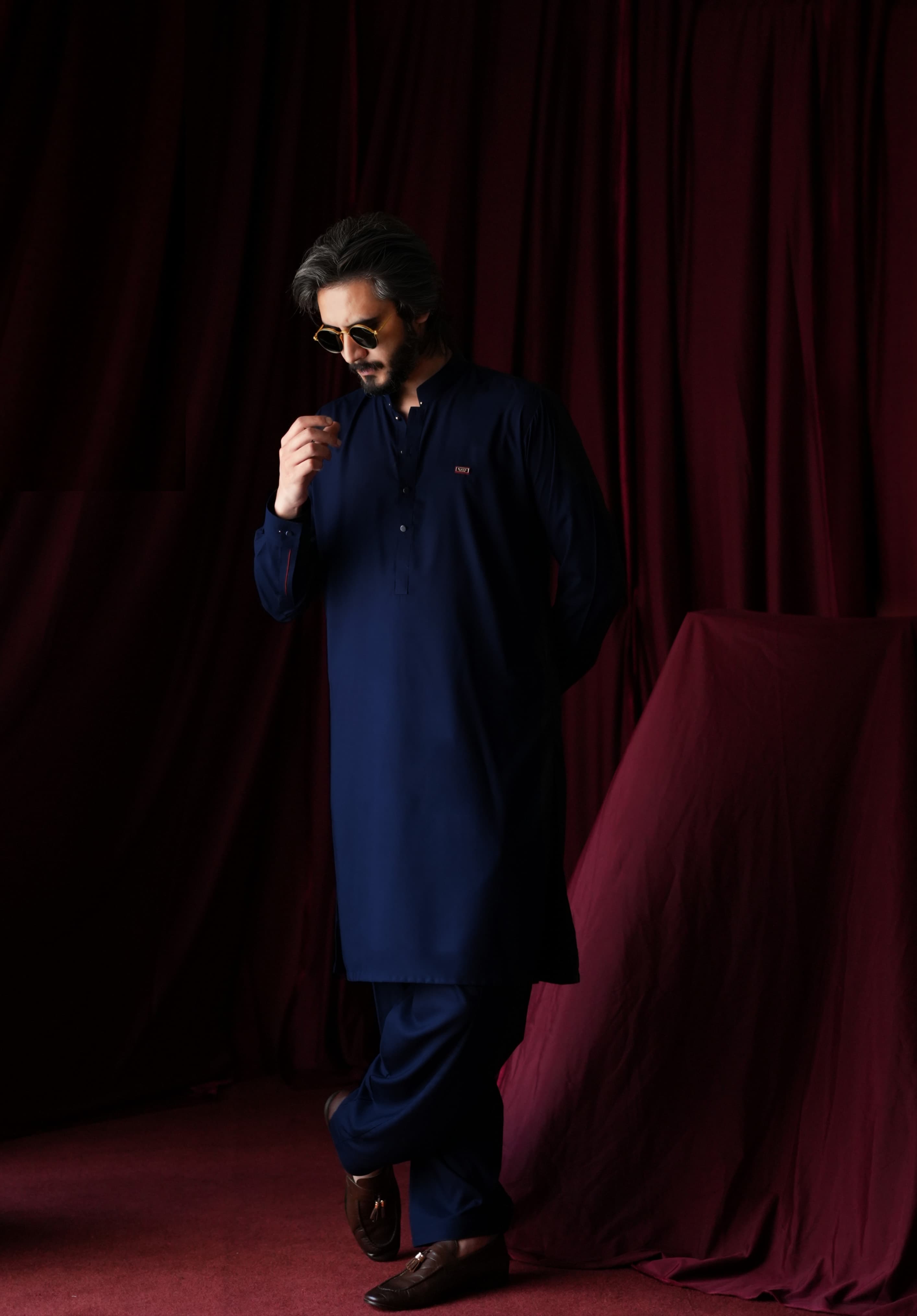 Midnight Blue Kameez Shalwar
