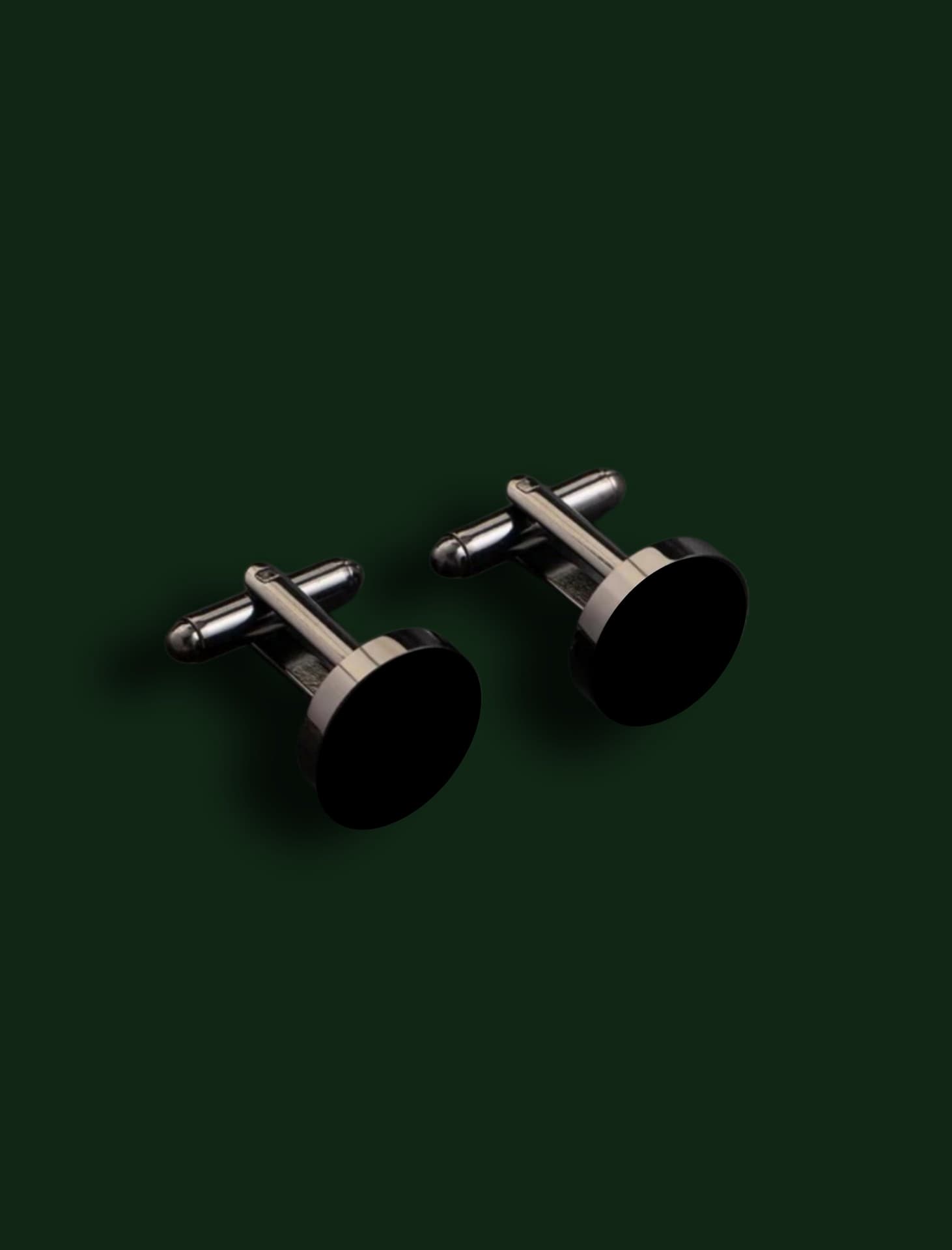 Plain Black Cufflinks