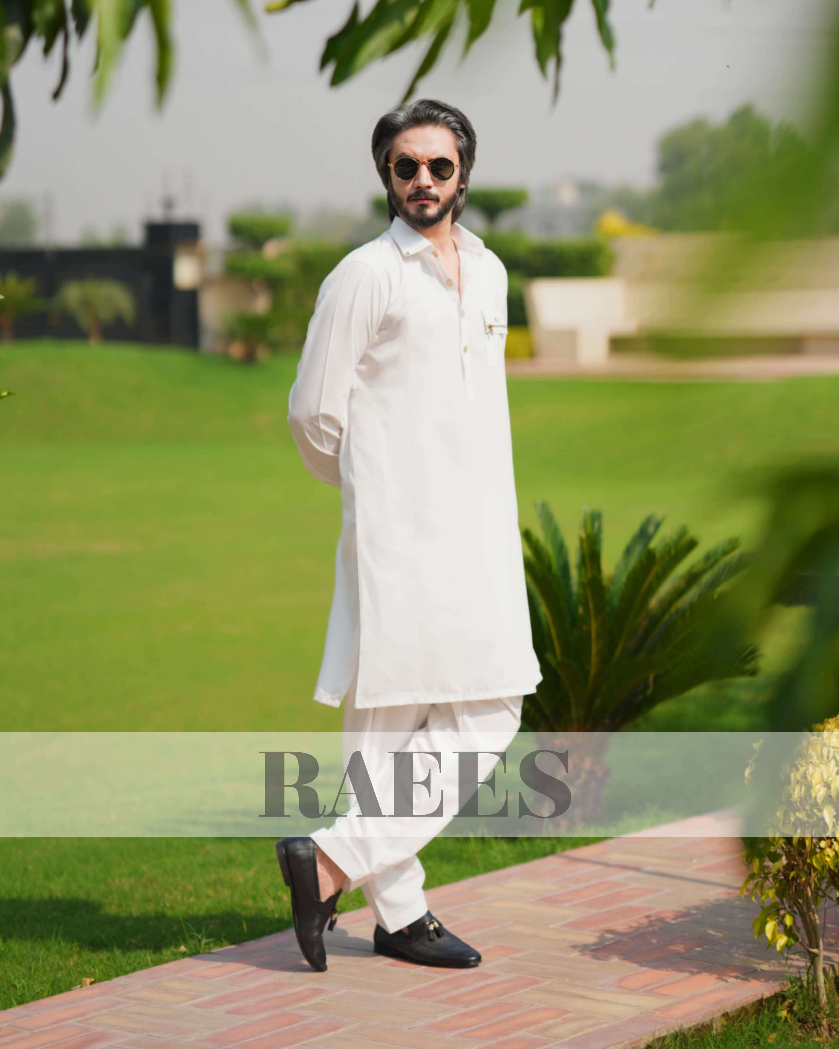 White Dominion Kameez Shalwar