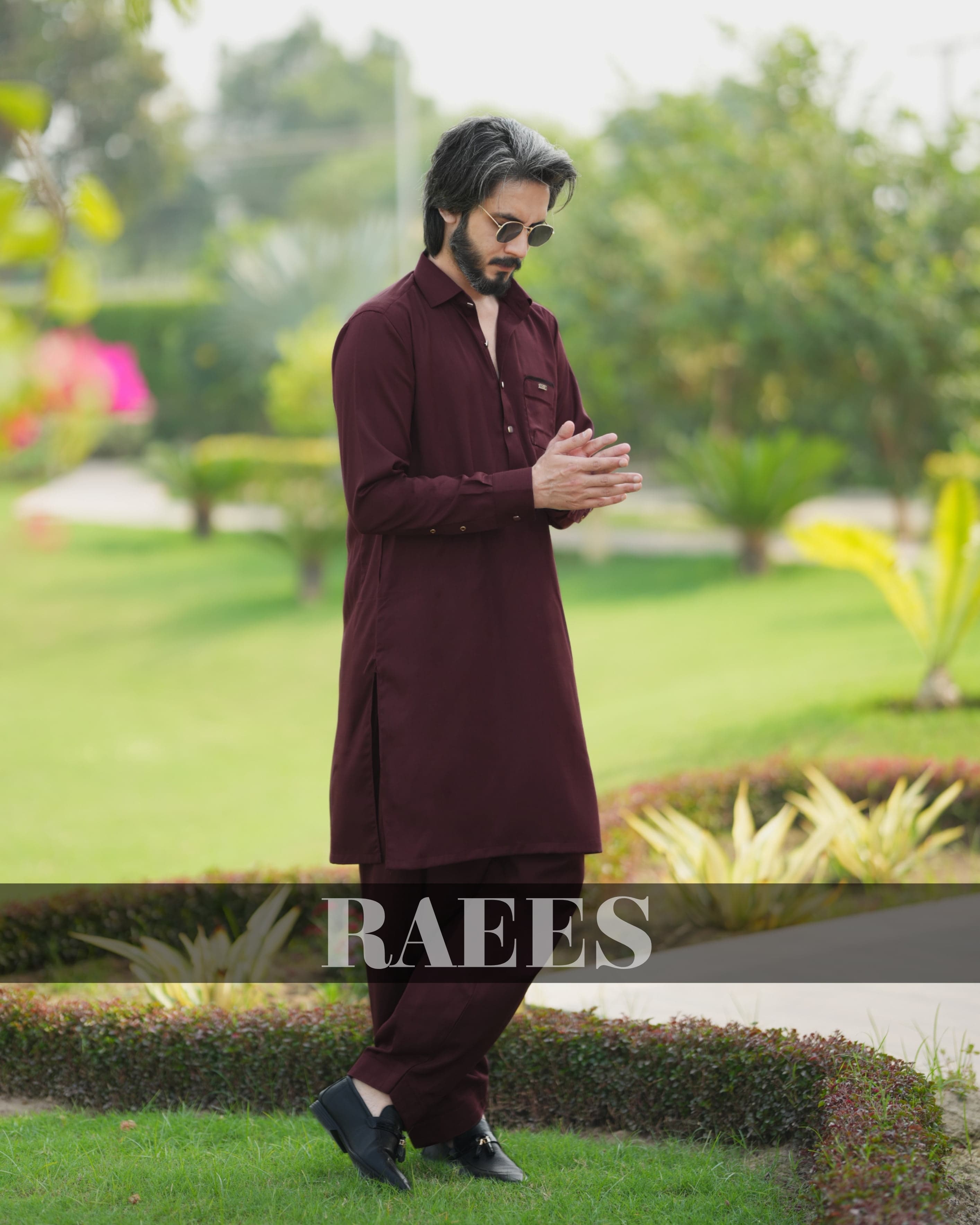 Royal Maroon Kameez Shalwar