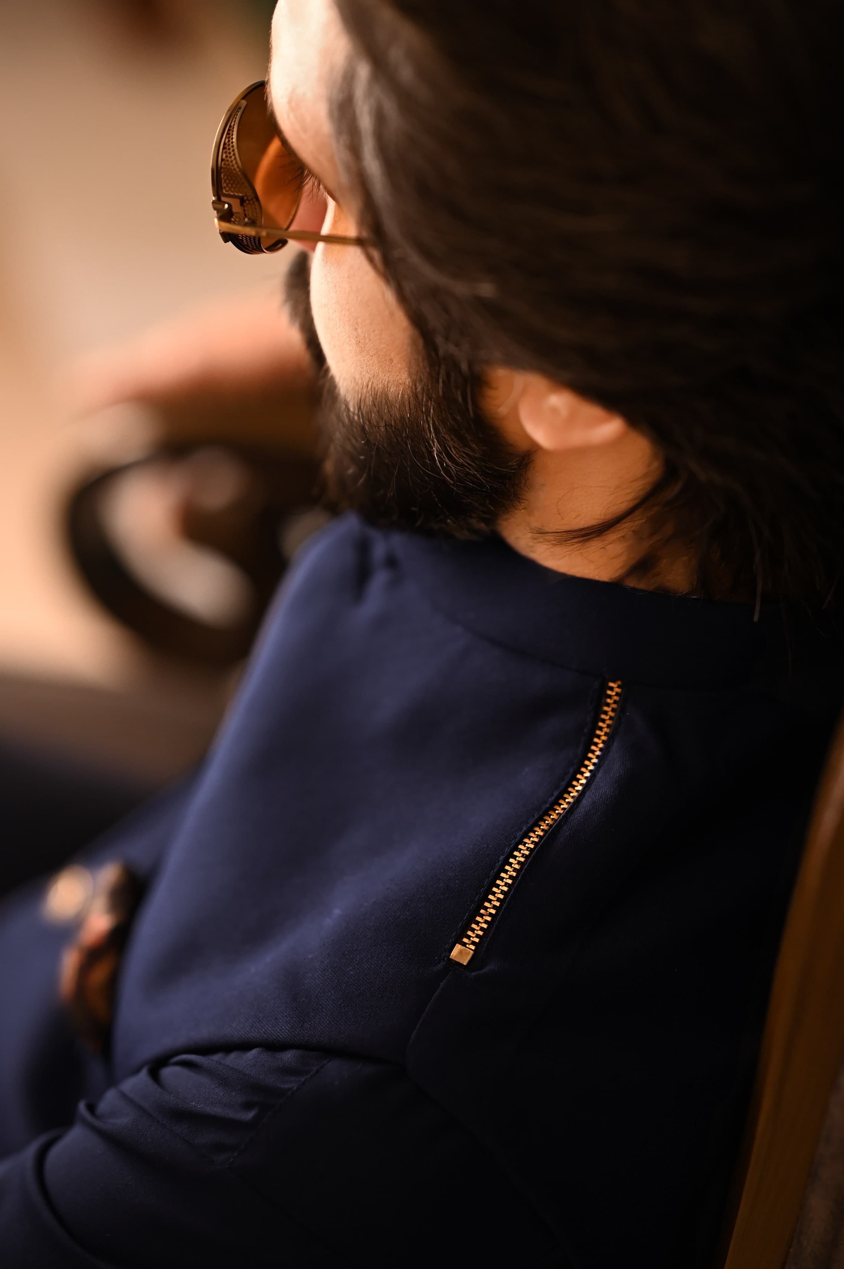 Blue Zipper Waistcoat