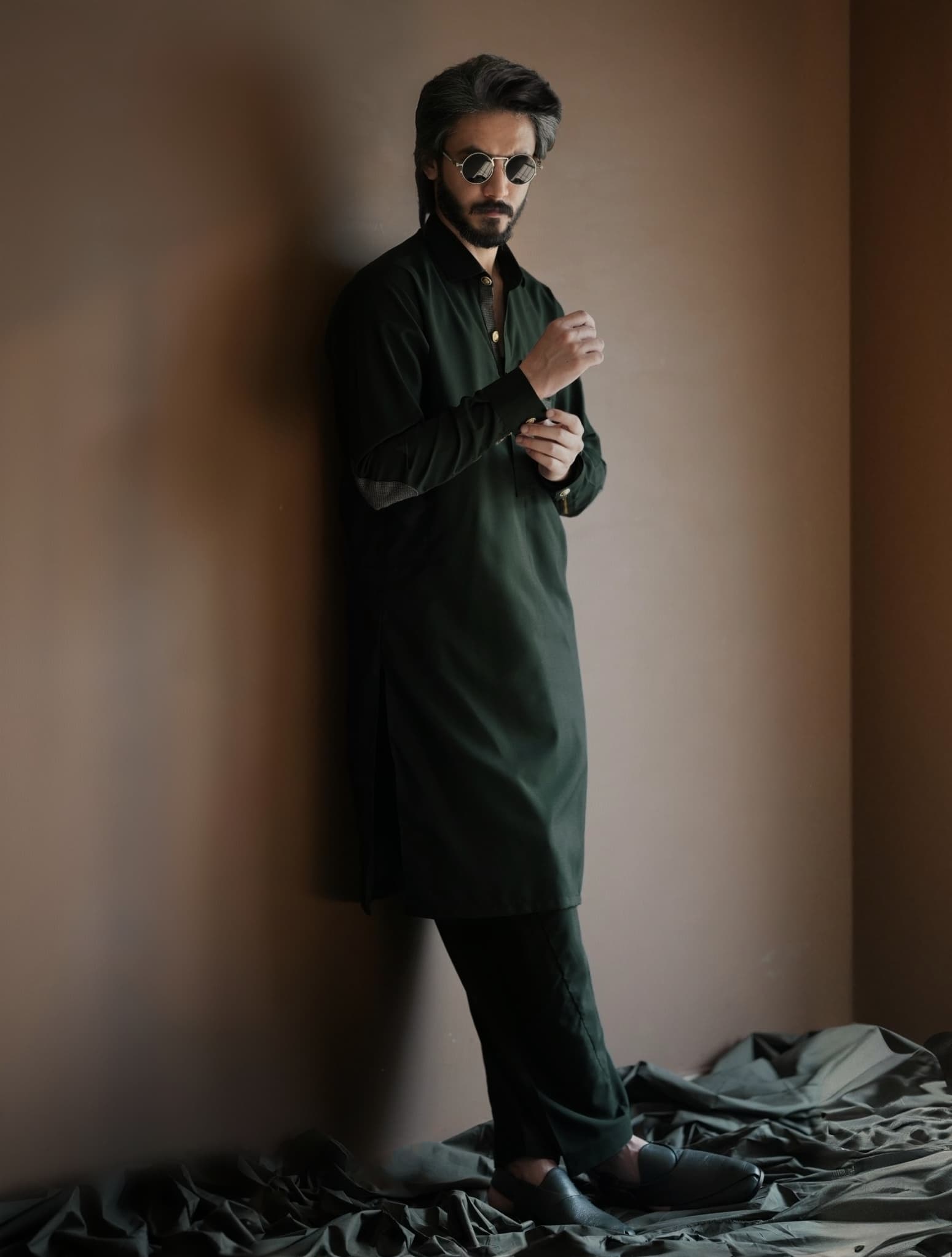 Sapphire Pine Green Kameez Shalwar