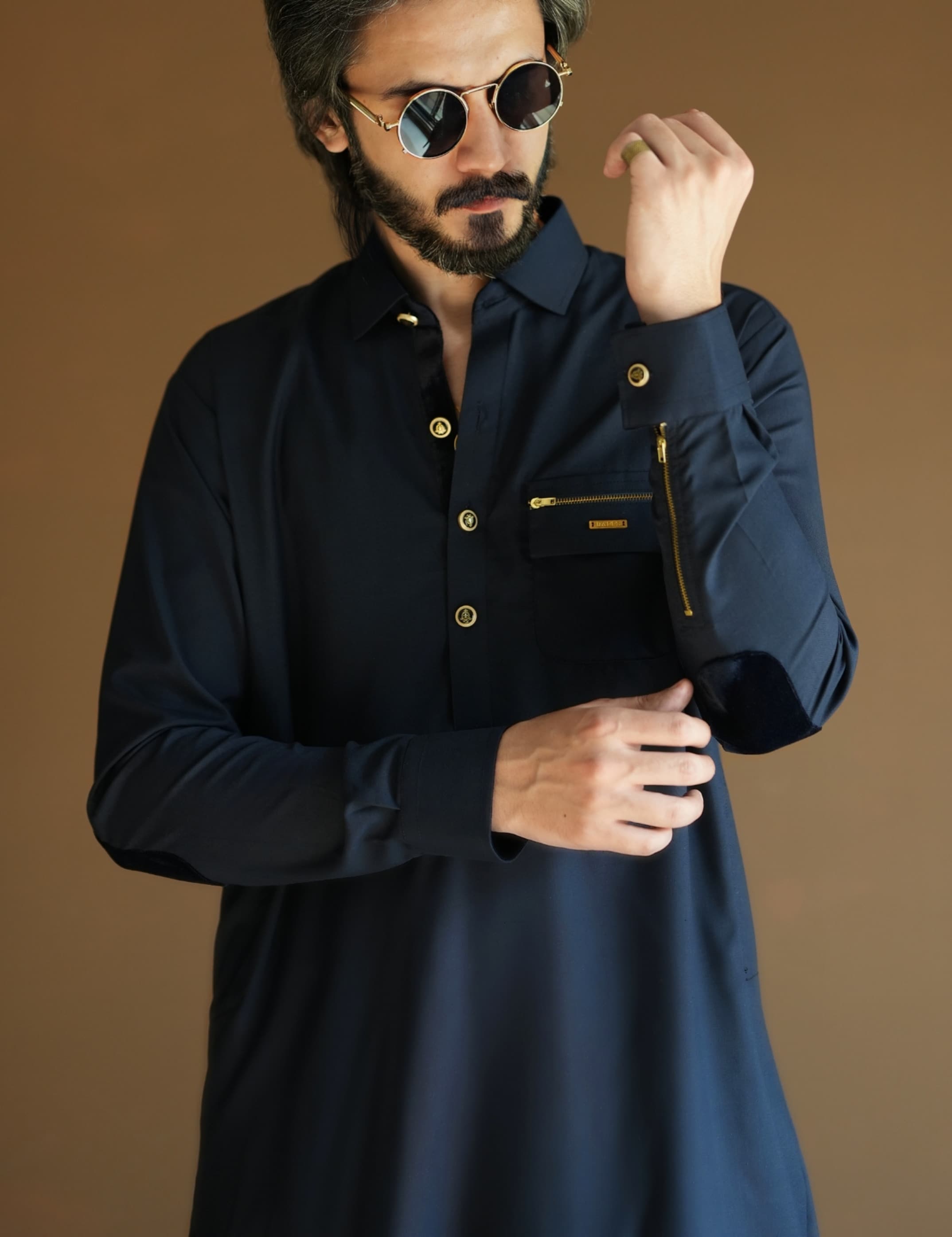 Oxford Blue Kameez Shalwar