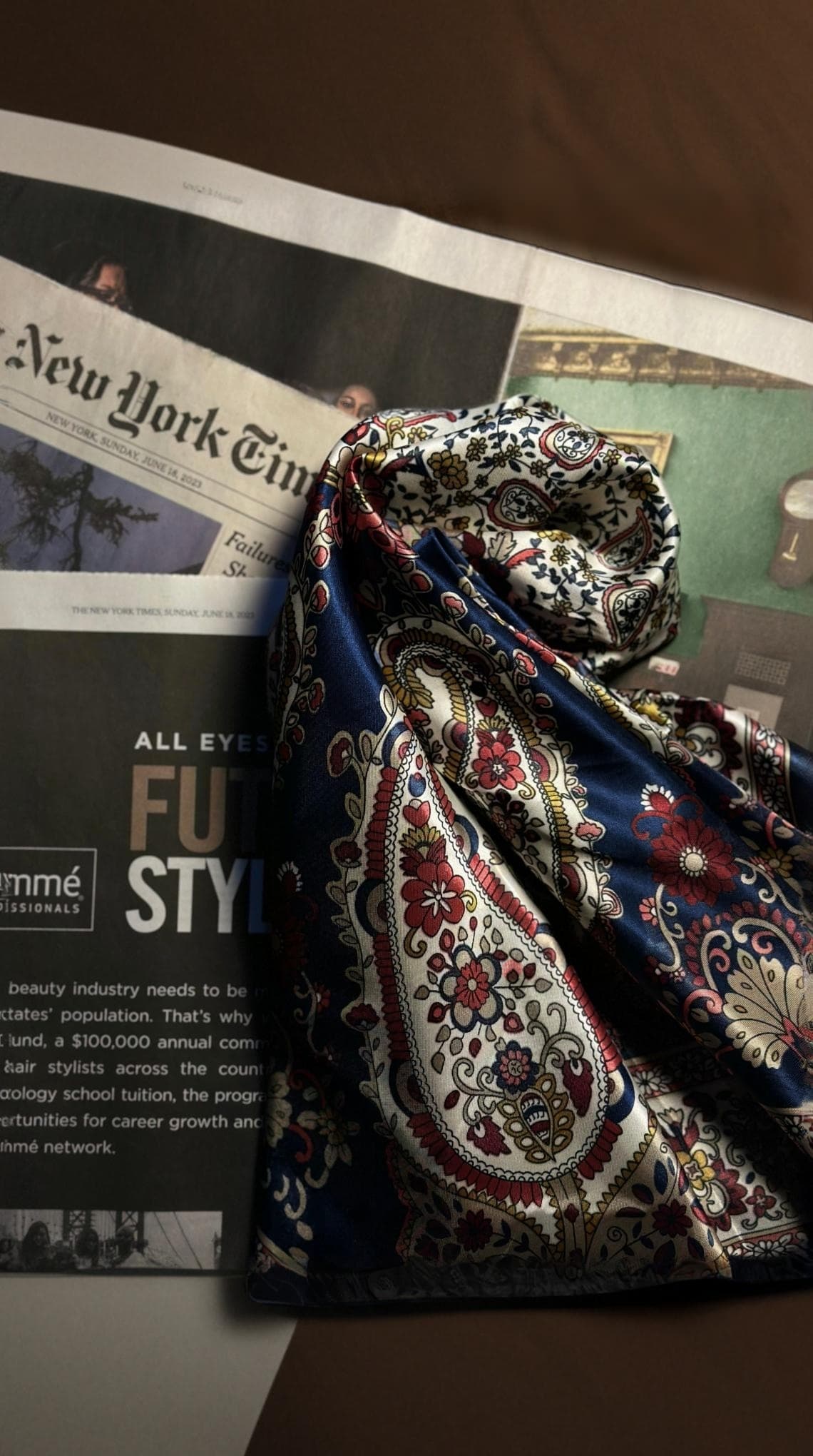 Paisley Print Silk Neckerchief