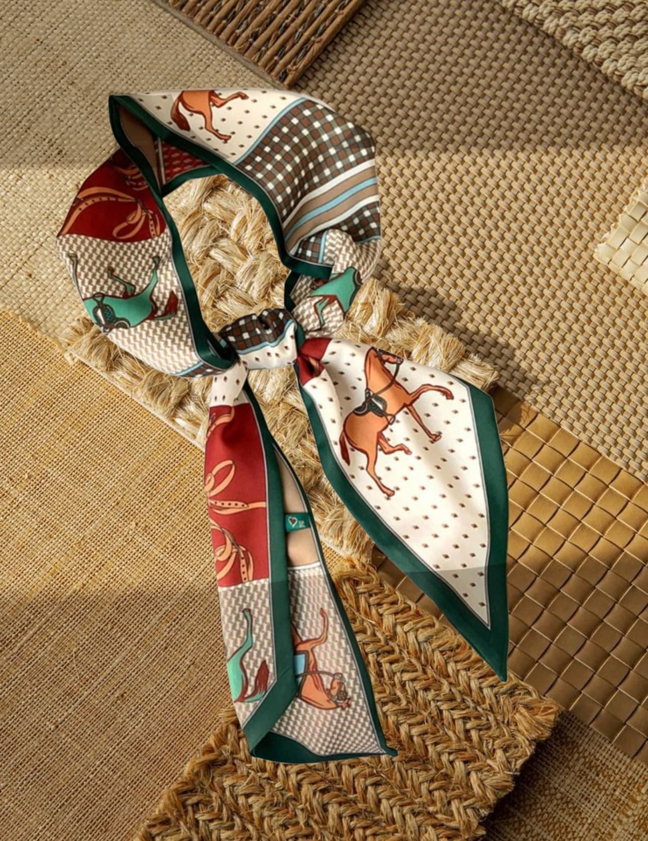 Horse Print Silk Scarf